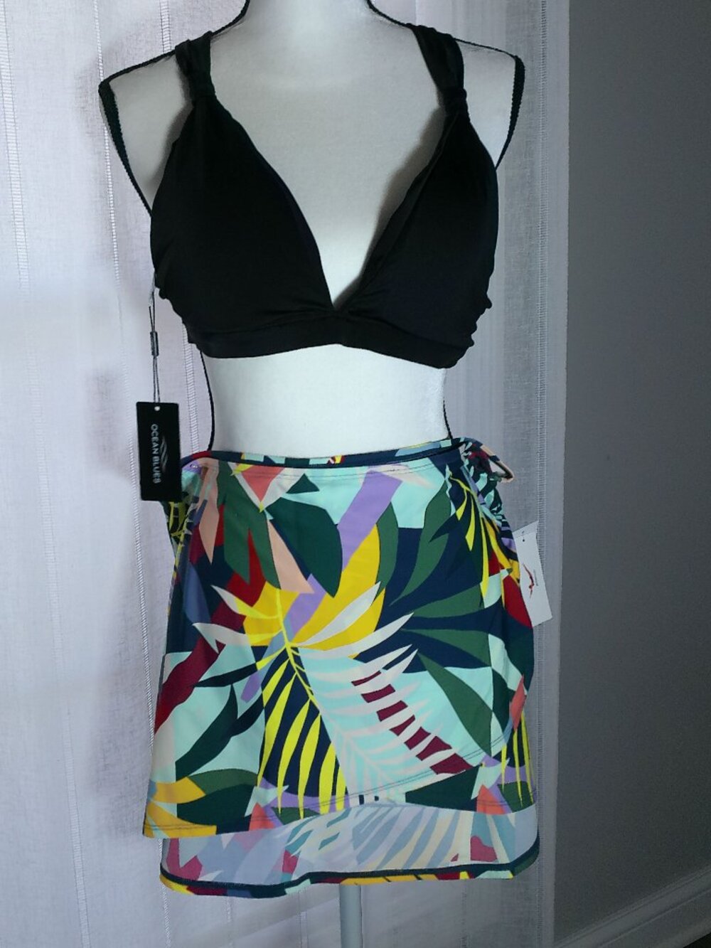 Ocean Blues SwimSuit Top & Jantzen Skirt (No Bottom) NWT XL/16